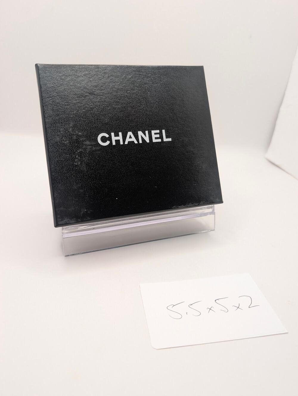 Authentic Chanel Empty Gift Box Black Glossy 5x5x2" Authentic Packaging